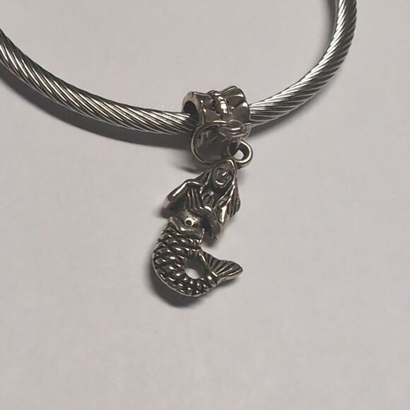 Silver Mermaid Charm for Pandora Style‎ Bracelet - Picture 2 of 4